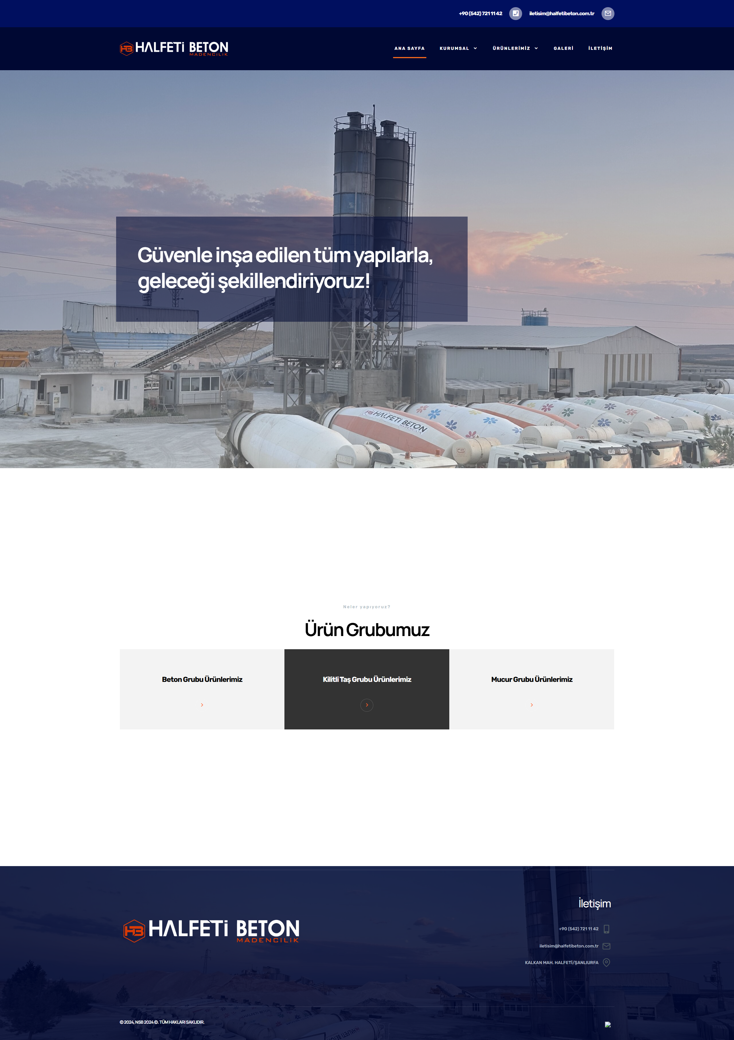Halfeti Beton - Kurumsal Web Site